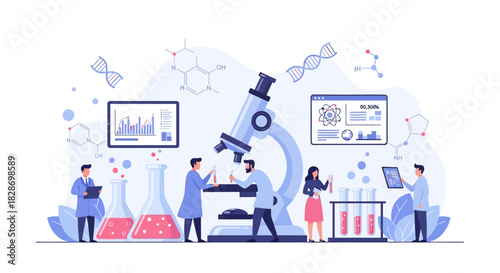 innovative scientific research laboratory showcasing advanced experiments and