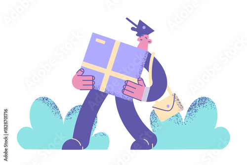 Post office delivery services concept