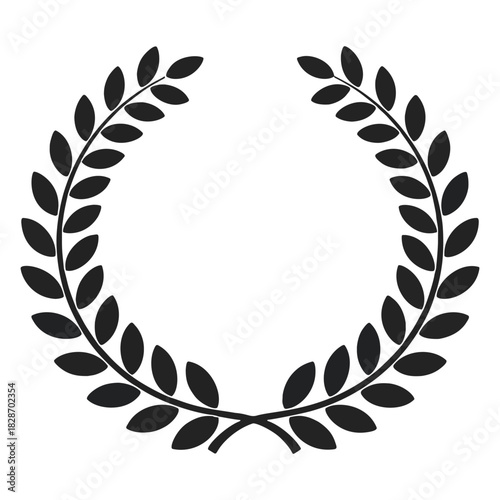 Laurel Wreath Vector Illustration Decorative Foliage for Victory and Achievement