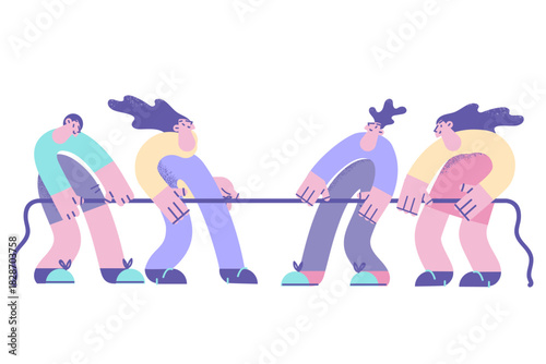 Rivalry, contest and sport challenge concept