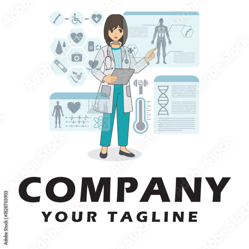 Future Health & Biotech illustration vector
