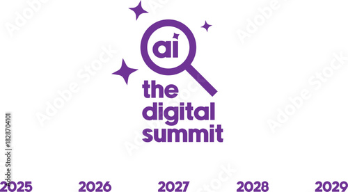EPS vector design of annual event summit and title made for Technology and AI theme - annual convention for Artificial Intelligence