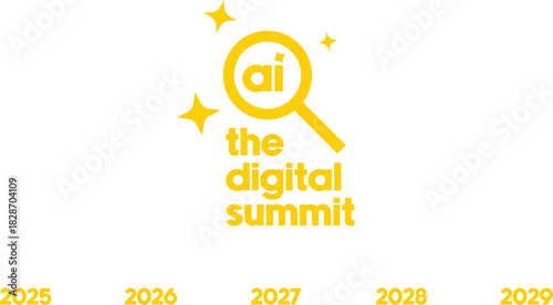 EPS vector design of annual event summit and title made for Technology and AI theme - annual convention for Artificial Intelligence