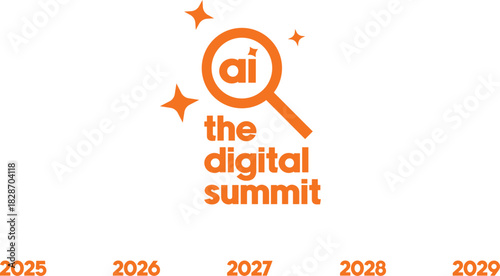 EPS vector design of annual event summit and title made for Technology and AI theme - annual convention for Artificial Intelligence
