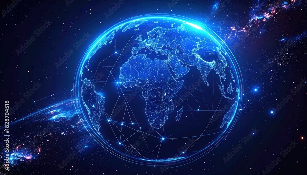 Fototapeta premium Global network earth illustration