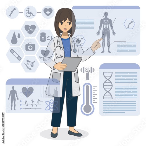 Future Health & Biotech illustration vector 
