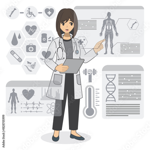 Future Health & Biotech illustration vector 
