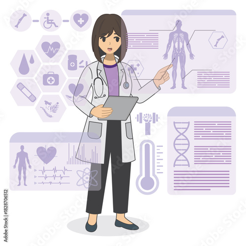 Future Health & Biotech illustration vector 
