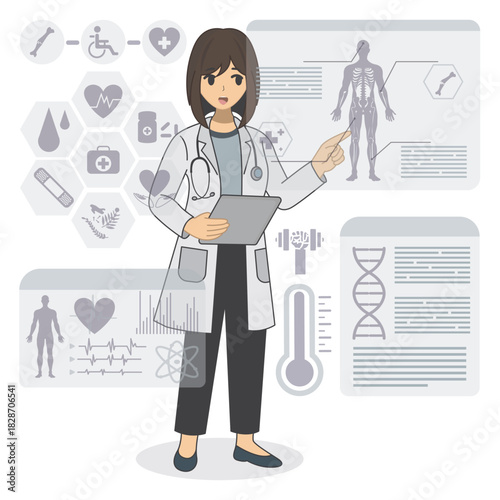Future Health & Biotech illustration vector 
