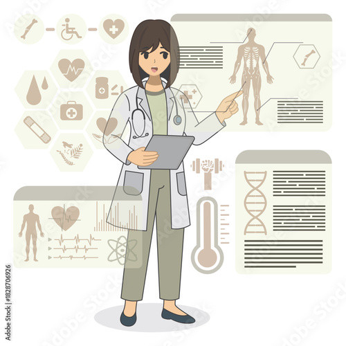 Future Health & Biotech illustration vector 
