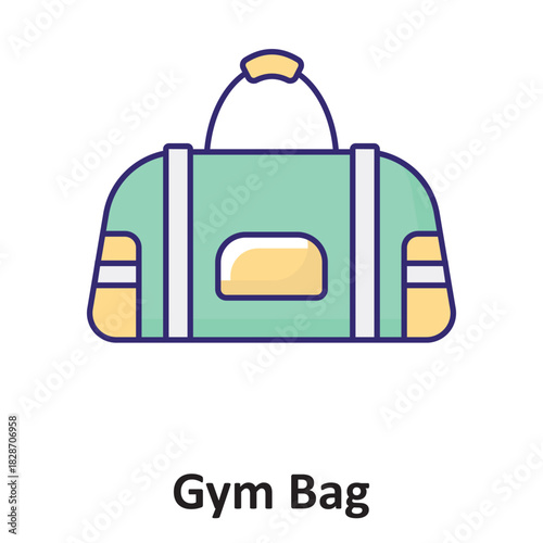 Gym Bag Vector icon which can easily modify or edit