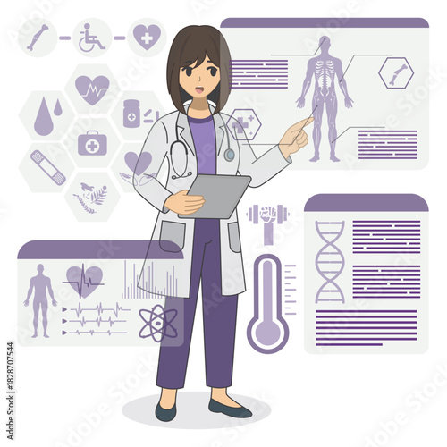 Future Health & Biotech illustration vector 
