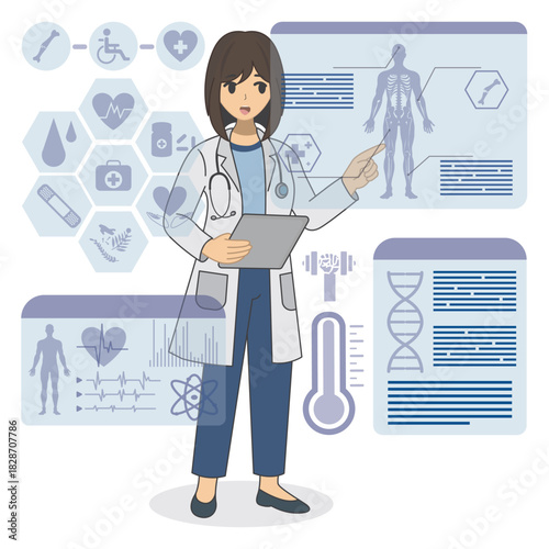 Future Health & Biotech illustration vector 
