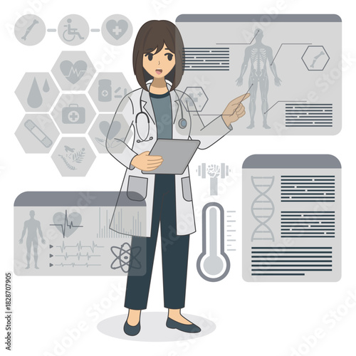 Future Health & Biotech illustration vector 
