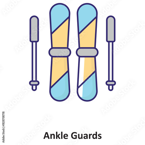 Ankle Guards Vector icon which can easily modify or edit