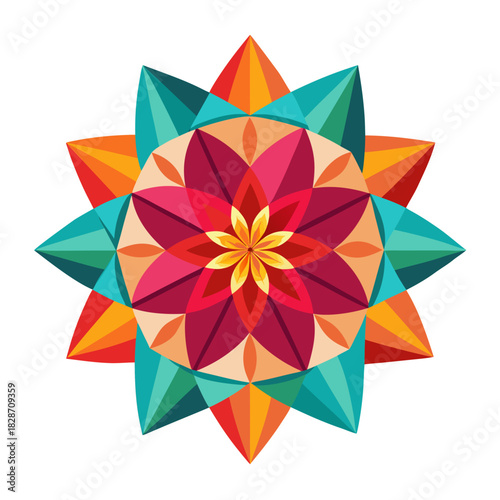 Colorful flower with sparkling dew drops  nature's vibrant hues