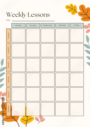 calendar with flowers