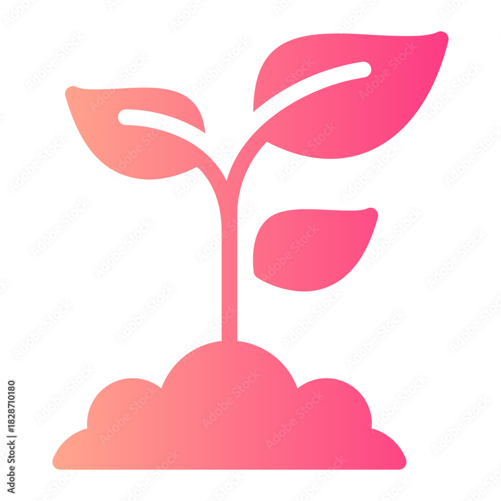Fototapeta premium gardening gradient icon