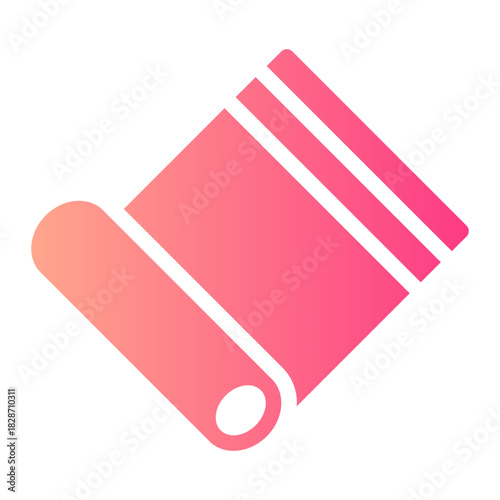yoga mat gradient icon