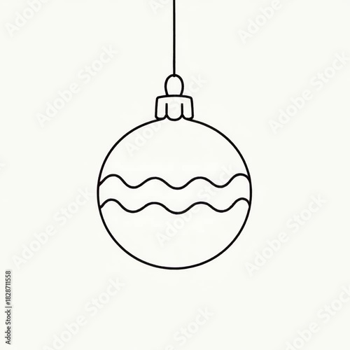 Christmas ornament outline spinning animation for holiday design, motion graphics, and festive creative projects