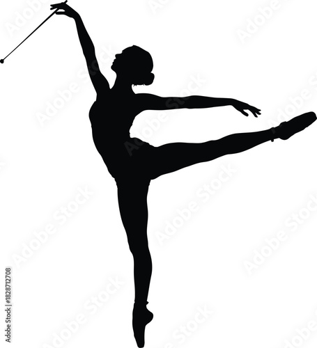 Ballet Dancer Silhouette Vector Illustration