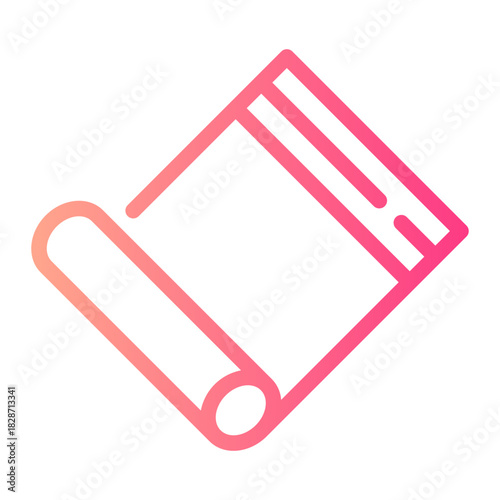 yoga mat gradient icon