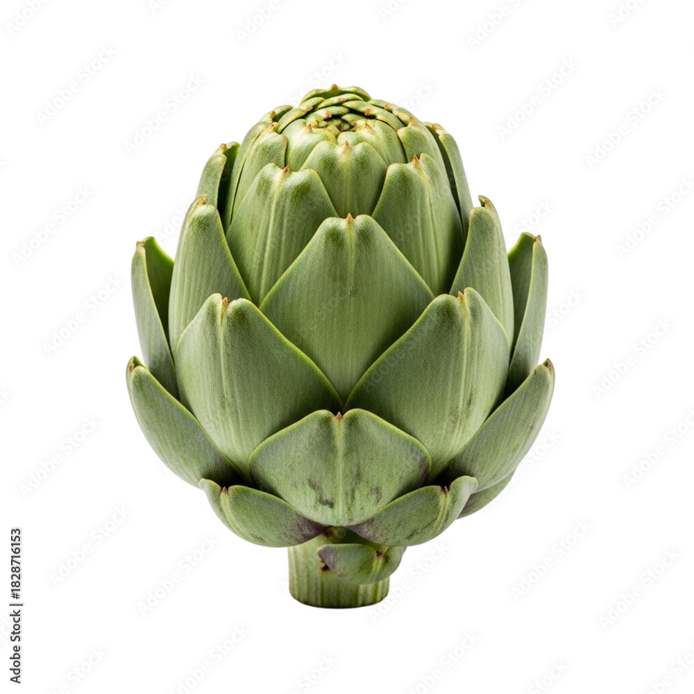 Obraz premium Pure Fresh Artichoke Bud Isolated on Transparent Background