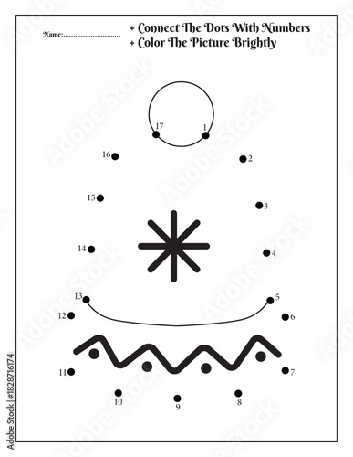 Connect the dots to reveal a festive holiday scene