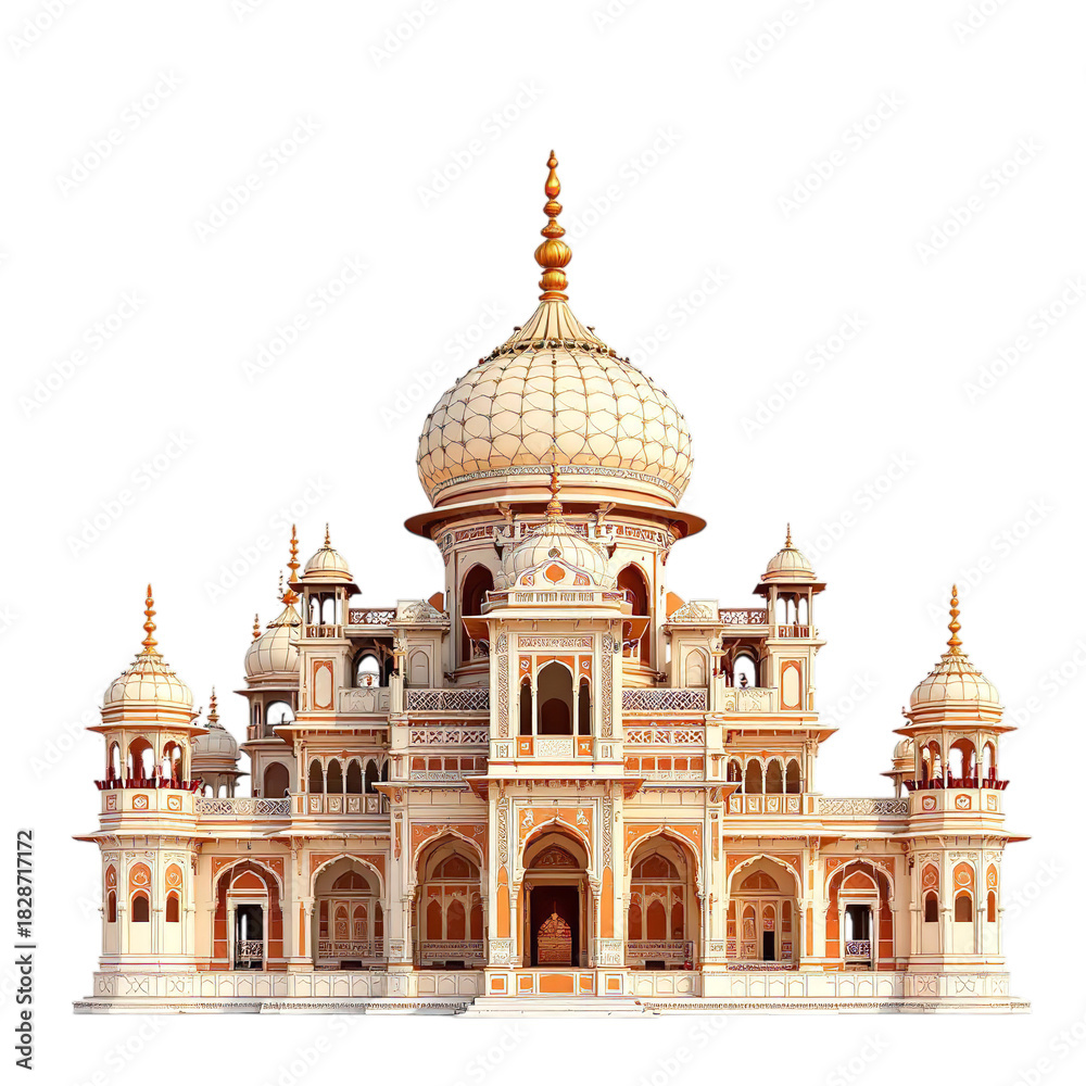 Obraz premium Explore india architecture design landmark building travel destination culture heritage historical site on transparent background