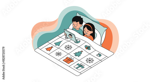 Festive online holiday gatherings: children share screen time with family during holiday season