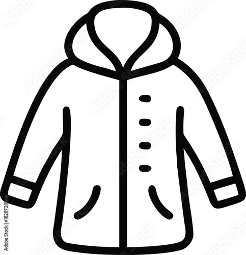 Winter Coat Warm Outerwear Illustration