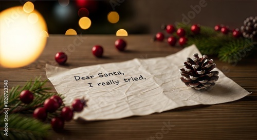 Dear Santa, I really tried, funny message