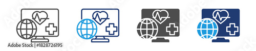 application programming interface  icon set multiple style
