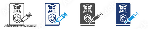 digital immunization  icon set multiple style