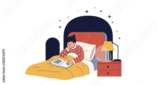 Captivating bedtime story unfolds as a girl dives into a world of imagination and dreams