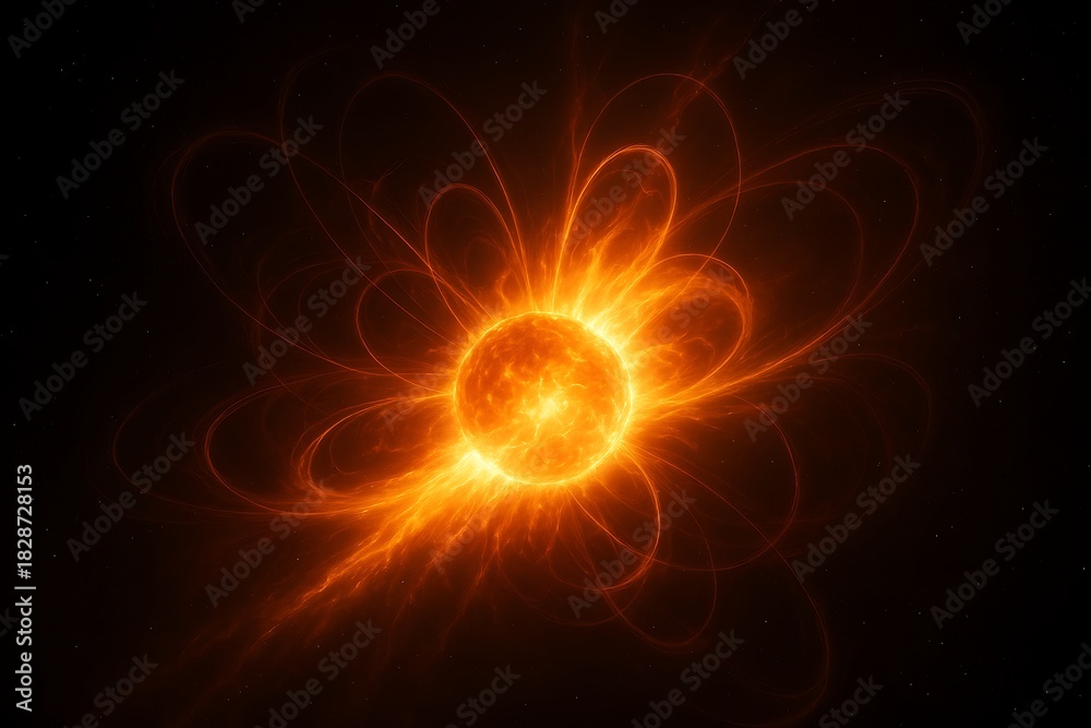 Fototapeta premium A highly realistic, deep-space rendering of an isolated neutron star.