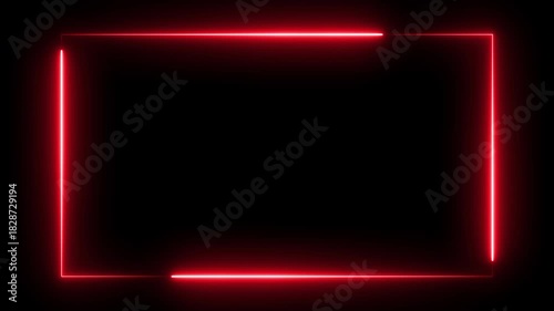 Wallpaper Mural Rounded neon red glowing webcam overlay frame with soft luminous borders on transparent background ideal for streaming design esports intros and festive digital scenes Torontodigital.ca