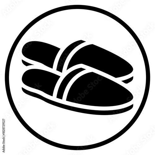 slipper glyph icon