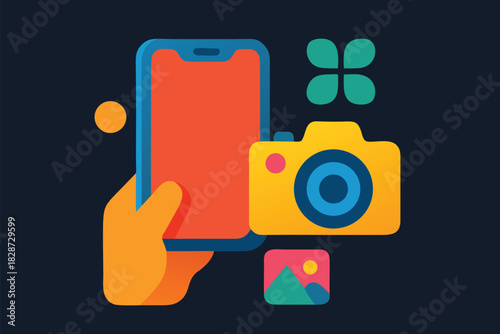 Bright Phone Screen Displaying Content