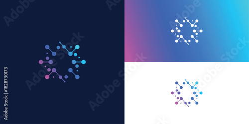 technology connection  icon, vector  logo design