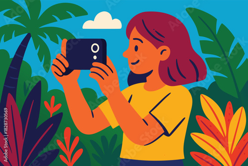  Bright environment inspiring cheerful selfies