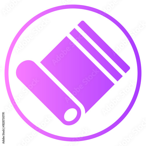 yoga mat gradient icon