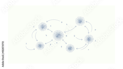 Conceptual Network: An abstract illustration depicts a network of interconnected nodes, symbolizing the intricate web of connections in our digital and social world.