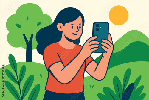 Outdoor selfies filled with joy