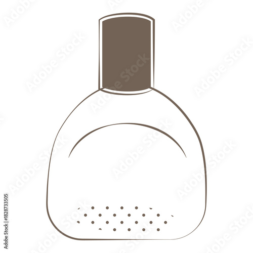 Monochrome line art bottle of eye drops