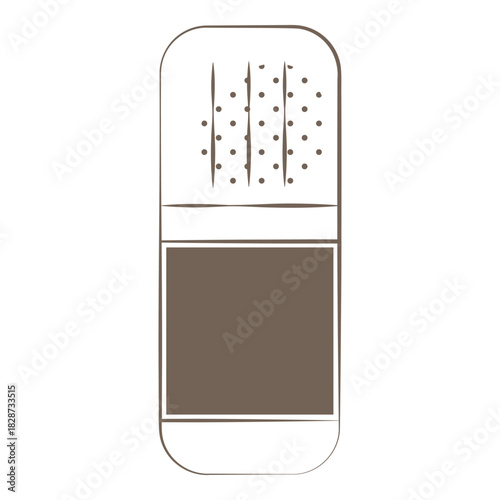 Monochrome line art prescription eye drops bottle