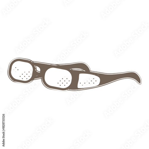 Monochrome line art pollen protection glasses