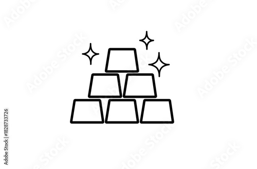 金の延べ棒のアイコン