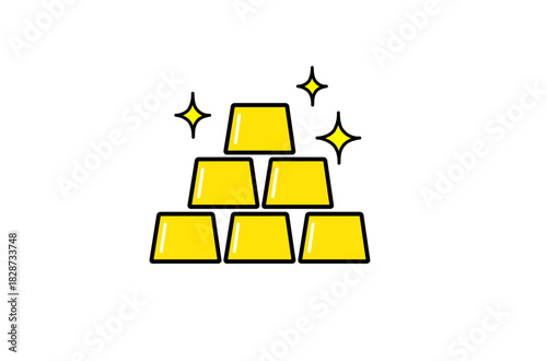 金の延べ棒のアイコン