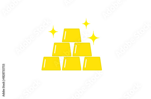 金の延べ棒のアイコン